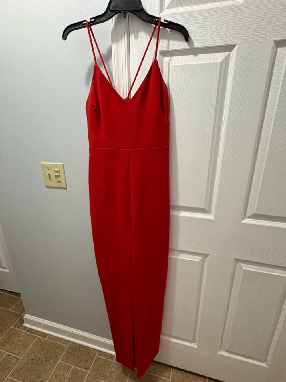LIKELY Revolve Brooklyn Front-Slit Gown Size 6 In Red